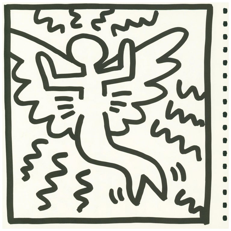 Keith Haring barking dog lithograph 1982 (Haring untitled barking dog)  - Pop Art Print by (after) Keith Haring