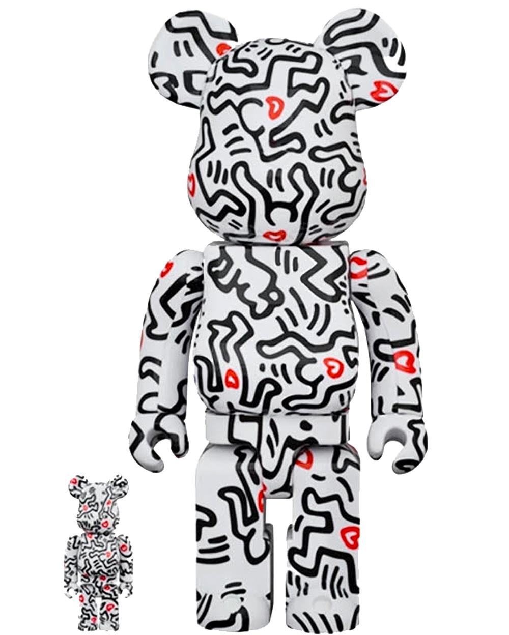 Keith Haring Bearbrick 400% art toy  (Keith Haring BE@RBRICK)  - Sculpture by (after) Keith Haring