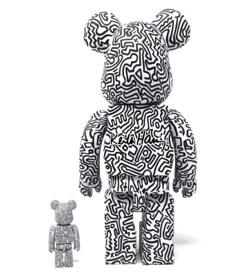 Keith Haring Be@rbrick 400% ( Keith Haring black & white BE@RBRICK)  - Pop Art Print by (after) Keith Haring