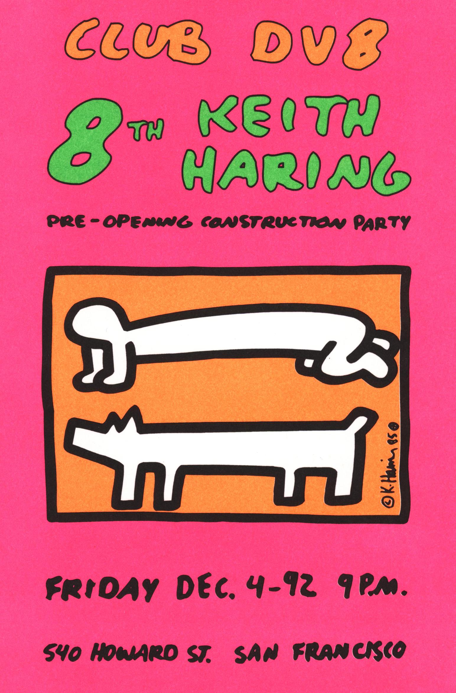 Keith Haring Club DV8 (Ankündigung)  – Print von (after) Keith Haring