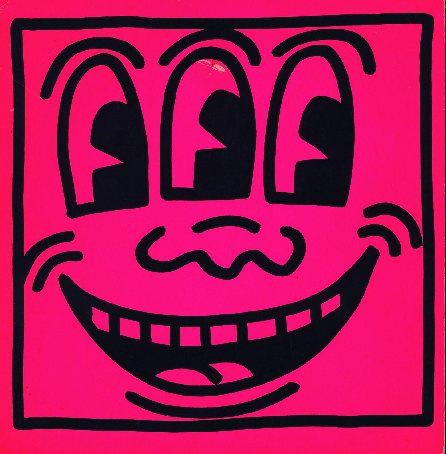 Keith Haring cover art 1982 (Keith Haring Three Eyed face)  - Print by (after) Keith Haring