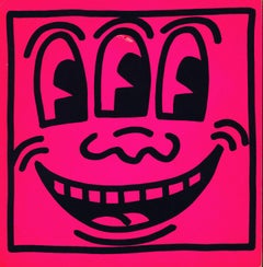 Keith Haring cover art 1982 (Keith Haring Three Eyed face)