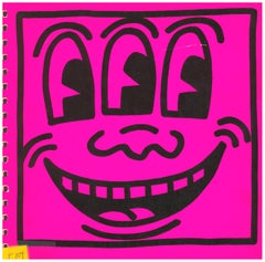 Keith Haring cover art 1982 (Keith Haring Three Eyed face)