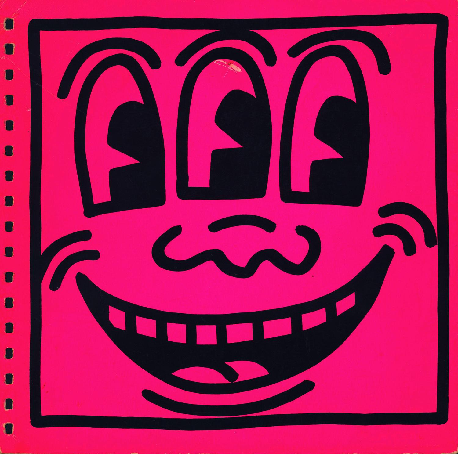 Keith Haring cover art 1982 (Keith Haring Three Eyed face) 