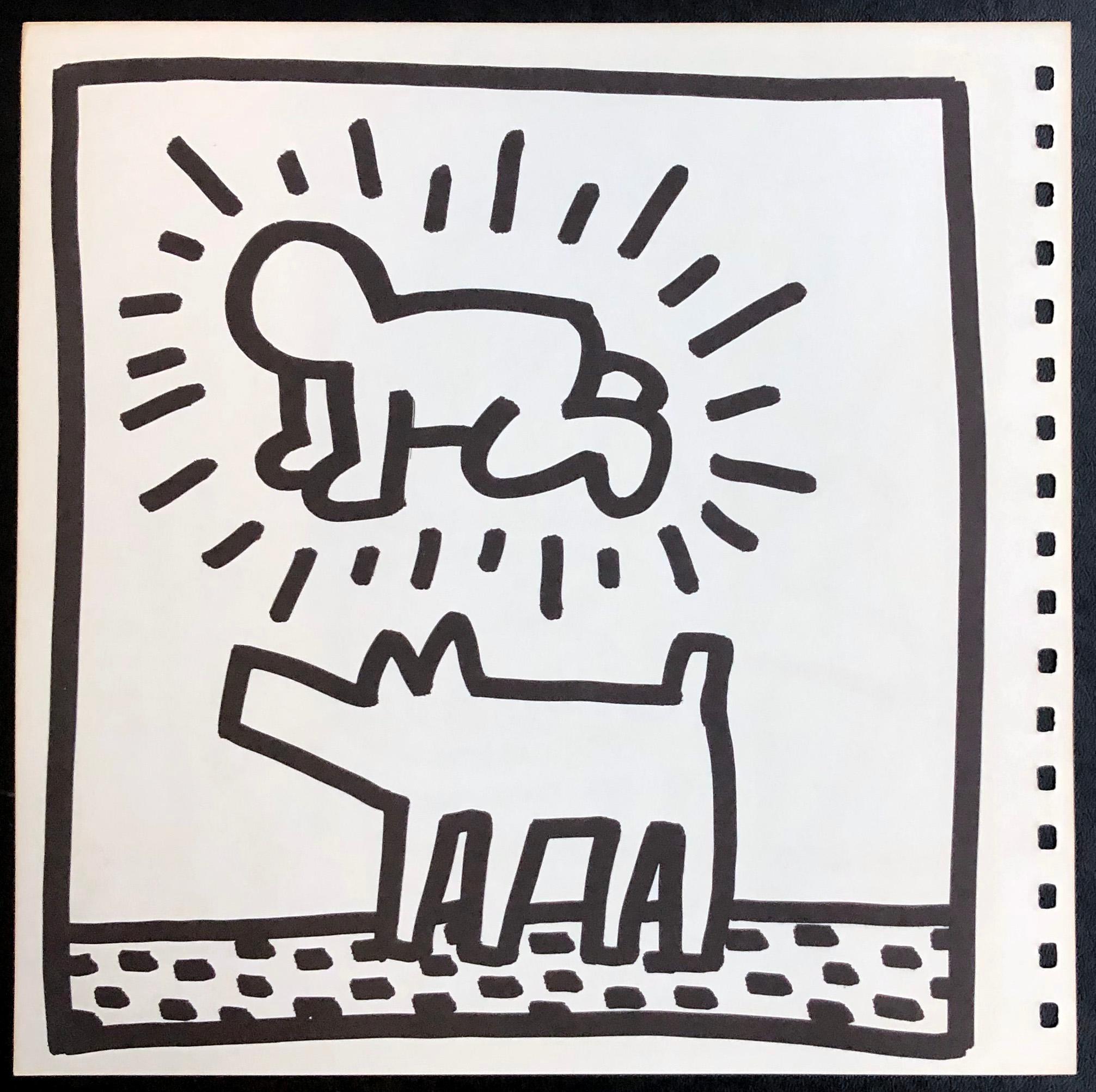 Keith Haring crawling baby lithograph 1982 (Keith Haring Tony Shafrazi gallery) - Print by (after) Keith Haring