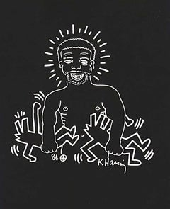 Vintage Keith Haring Larry Levan announcement 1992