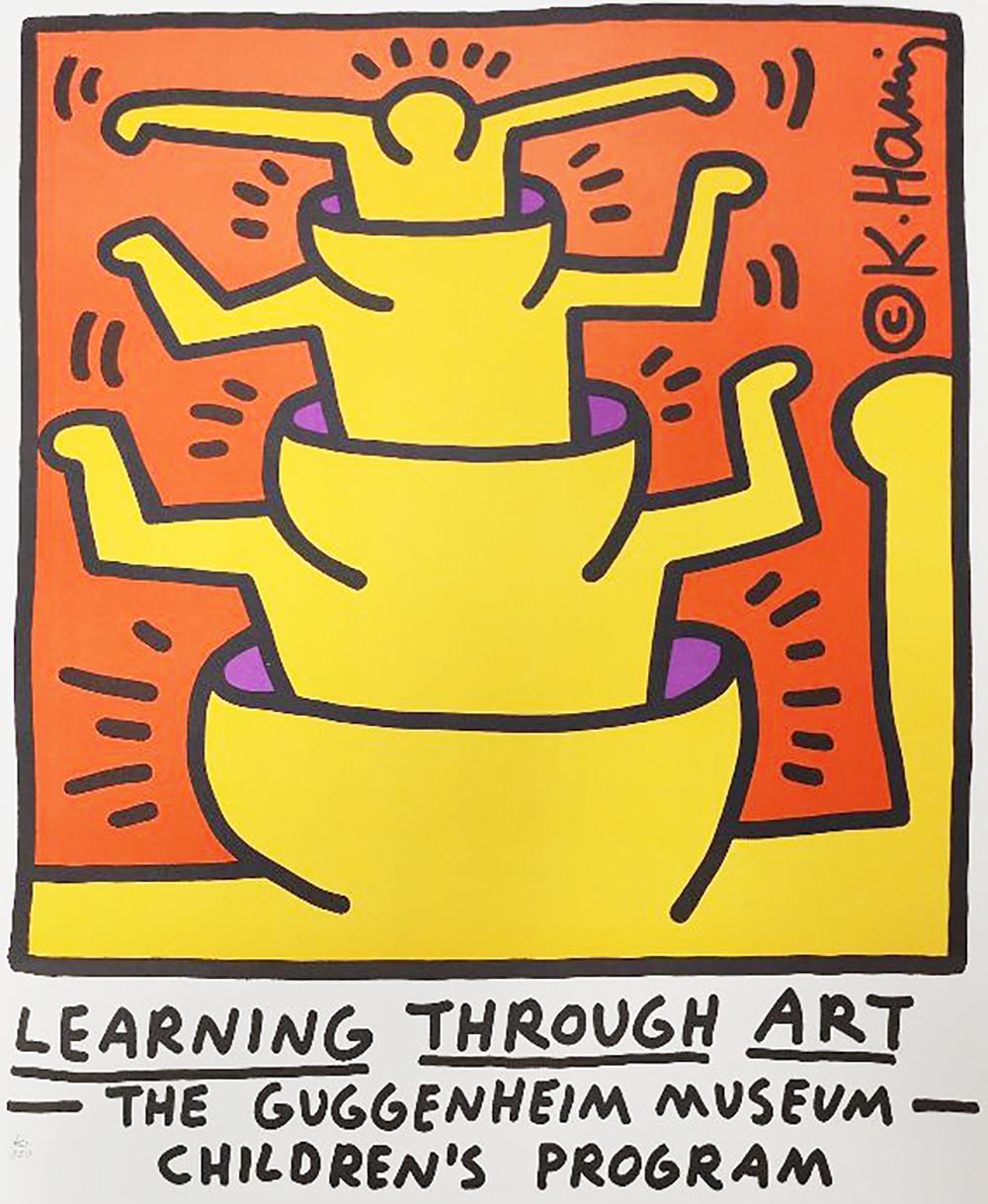 Keith Haring 'Learning Through Art, The Guggenheim Museum 1990 Limited edition - Pop Art Print by (after) Keith Haring