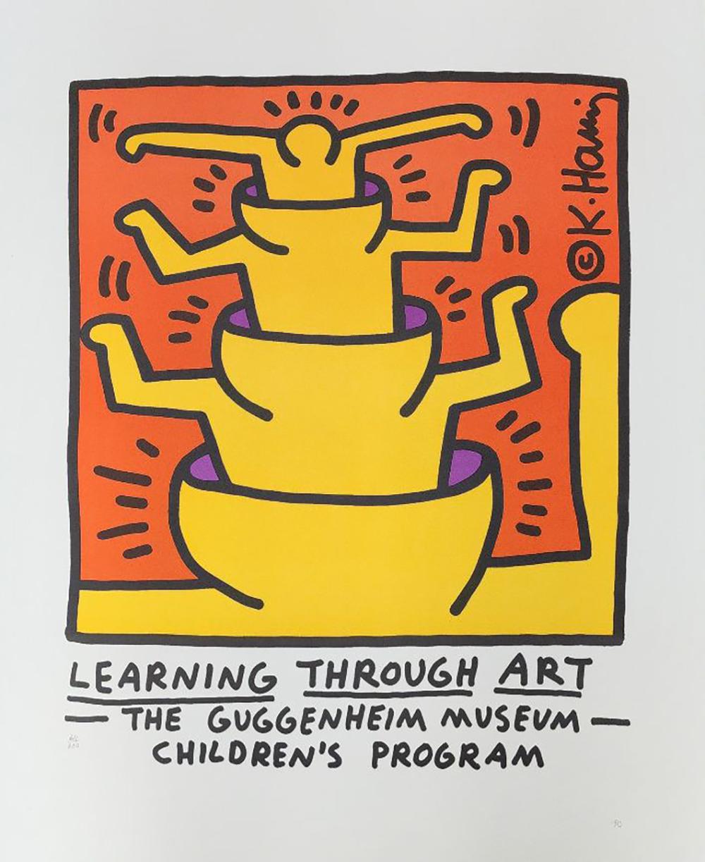 Keith Haring 'Learning Through Art, The Guggenheim Museum 1990 Limited edition - Print by (after) Keith Haring