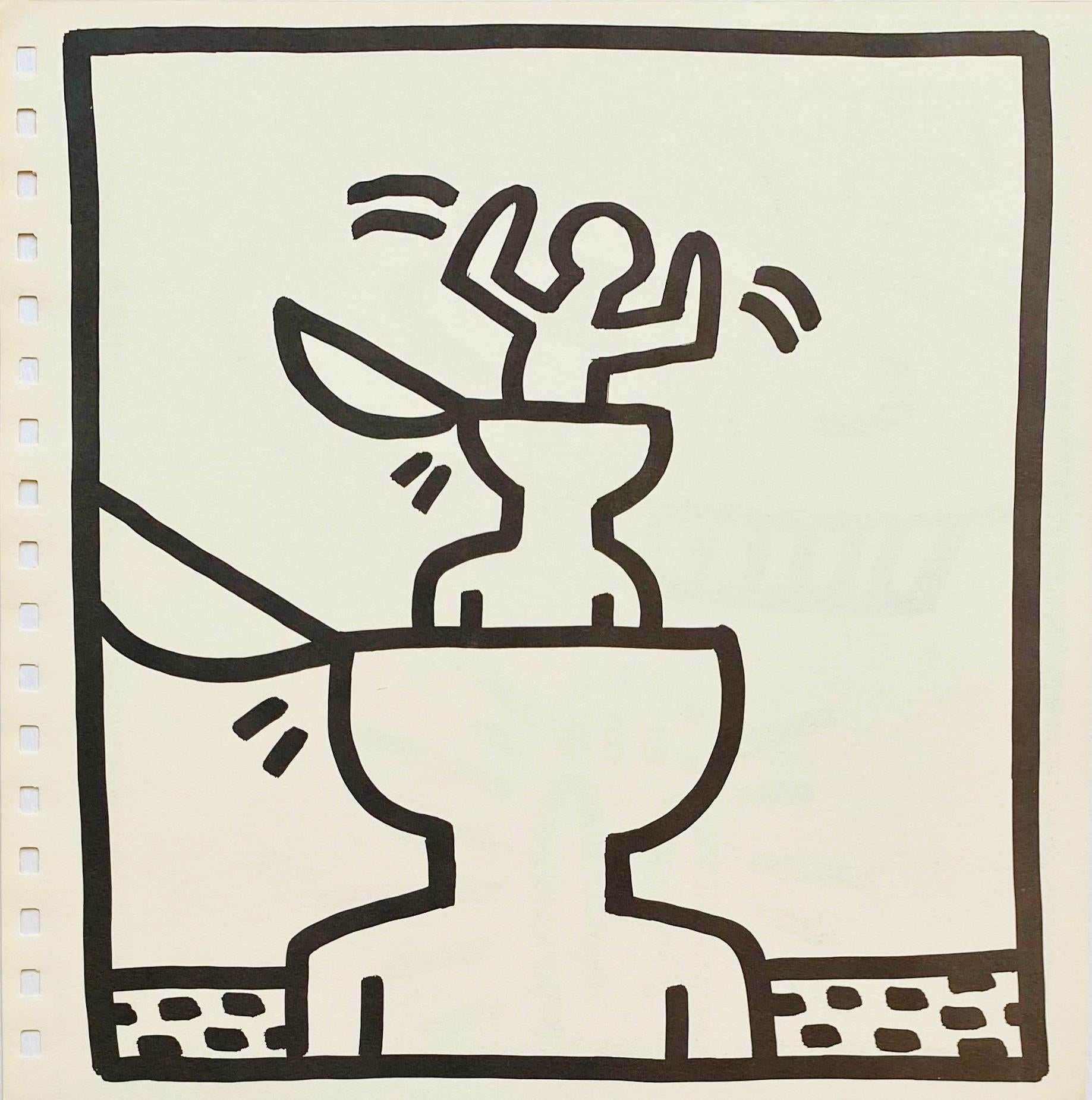 Keith Haring lithograph 1982 (Keith Haring prints)  - Pop Art Print by (after) Keith Haring