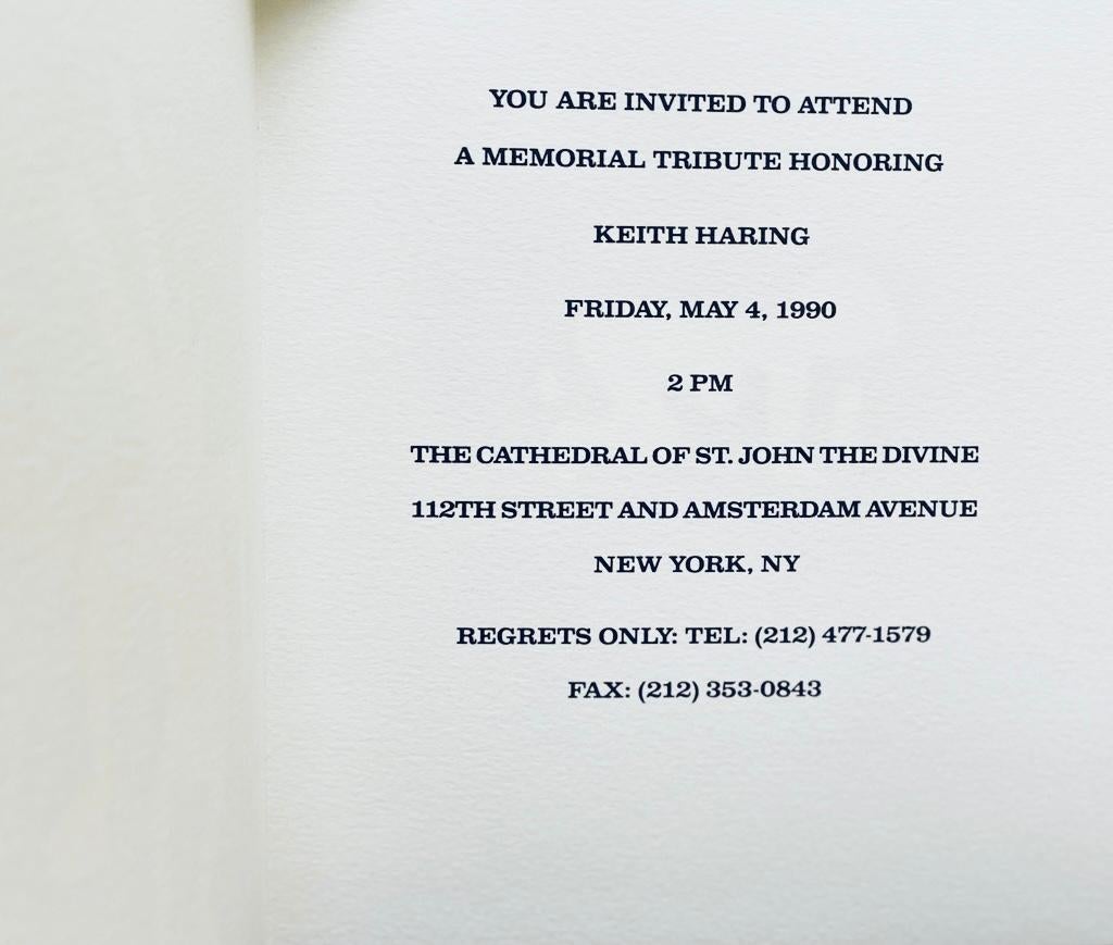 Keith Haring Memorial announcement New York 1990 1