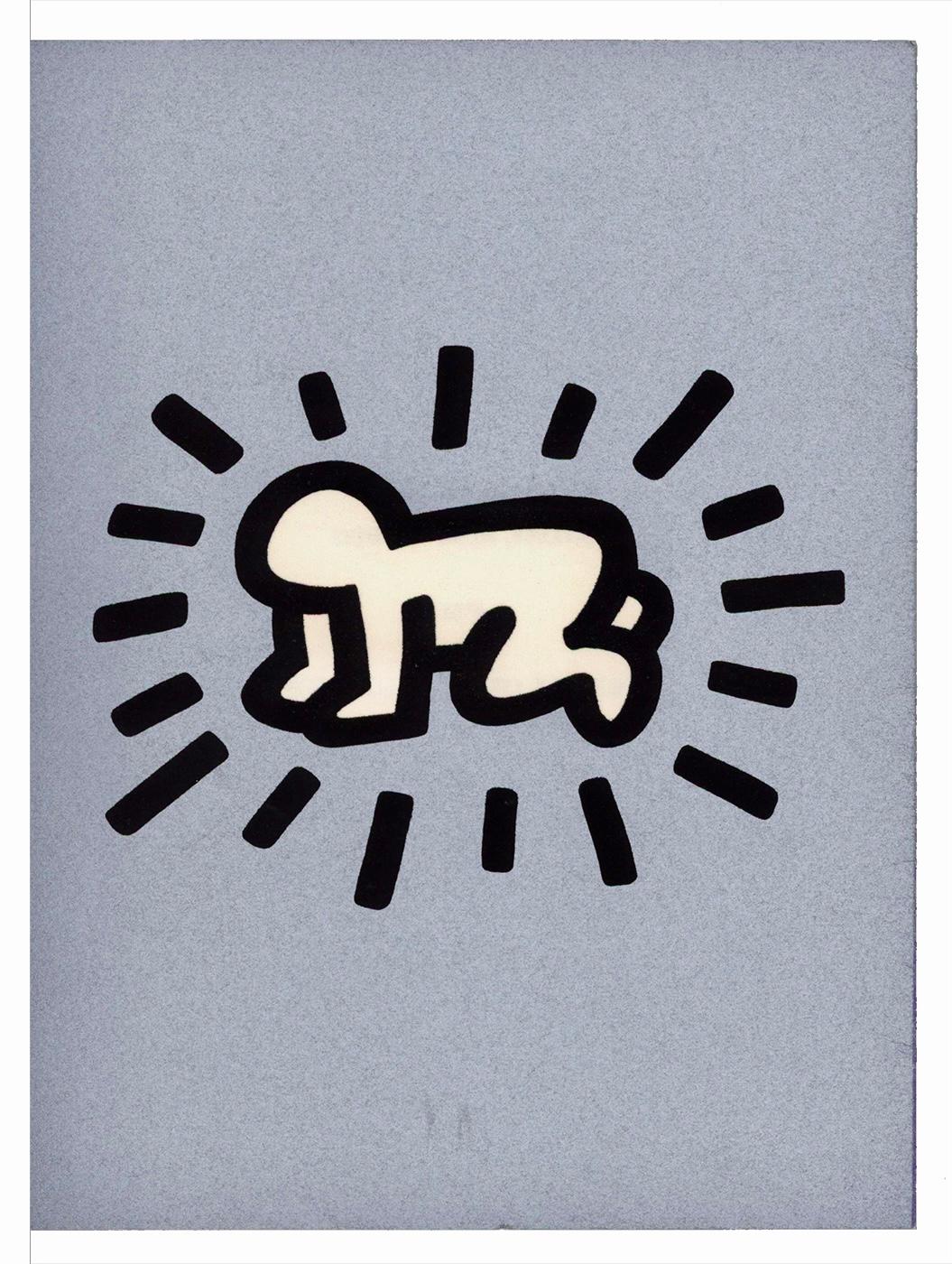 (after) Keith Haring Figurative Print – Gedenkskulptur von Keith Haring, 1990 (Keith Haring Baby) 