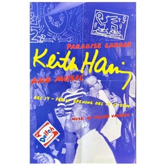 Keith Haring Paradise Garage exhibit poster (Keith Haring Larry Levan)