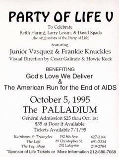 Keith Haring Party of Life invitation (Keith Haring Palladium NYC)