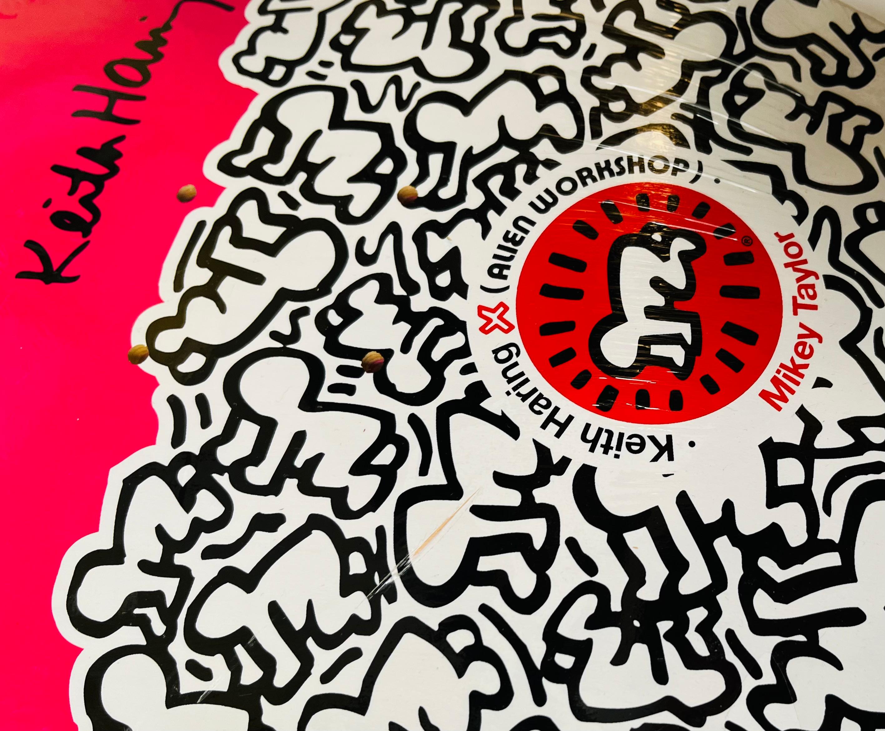 Keith Haring set of 10 skateboard decks (Keith Haring alien workshop) For Sale 5