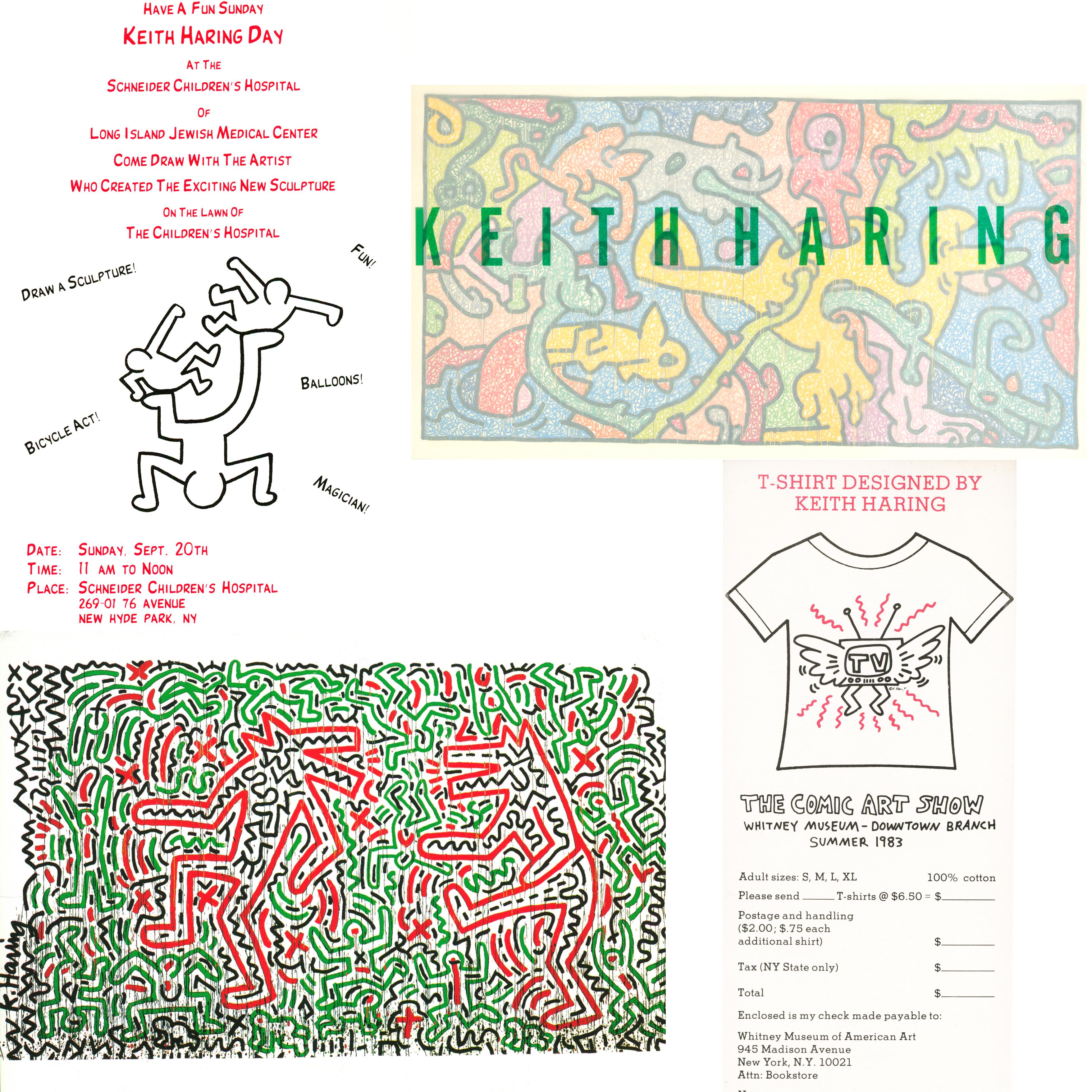 Keith Haring 1987-1996: 30er-Set Ankündigungen (Keith Haring Pop Shop) im Angebot 1