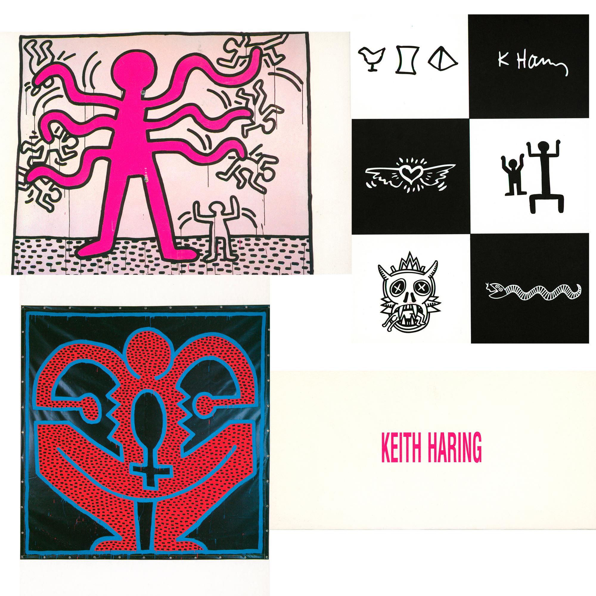 Keith Haring 1987-1996: set of 30 announcements (Keith Haring pop shop) - Pop Art Photograph by (after) Keith Haring