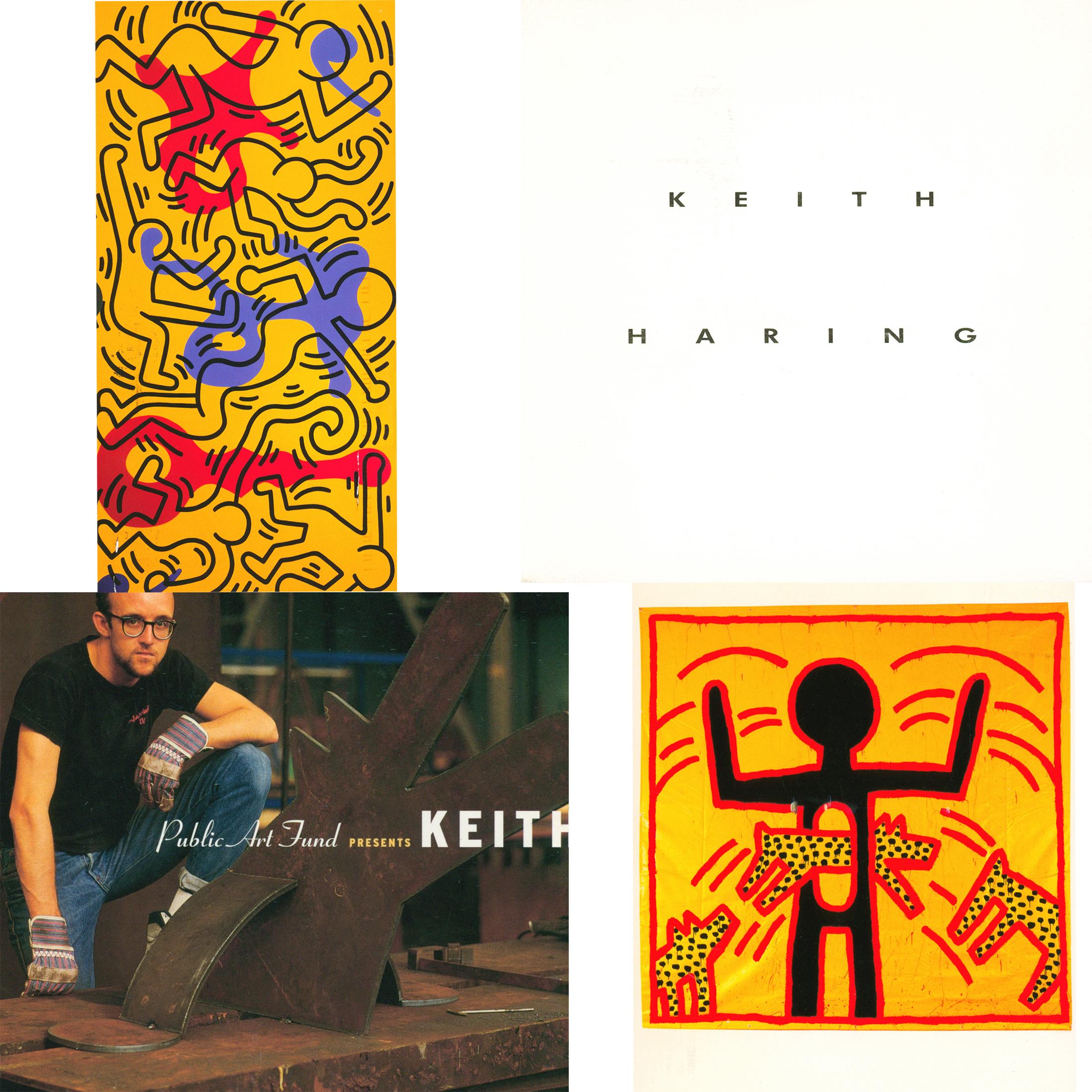 A collection of 30 Keith Haring announcement cards ranging mostly from 1987 to the mid 1990s. Highlights include Keith Haring’s 1990 memorial exhibition at Tony Shafrazi gallery; 1980s/1990s Keith Haring Pop Shop promo cards; mailers for Stonewall