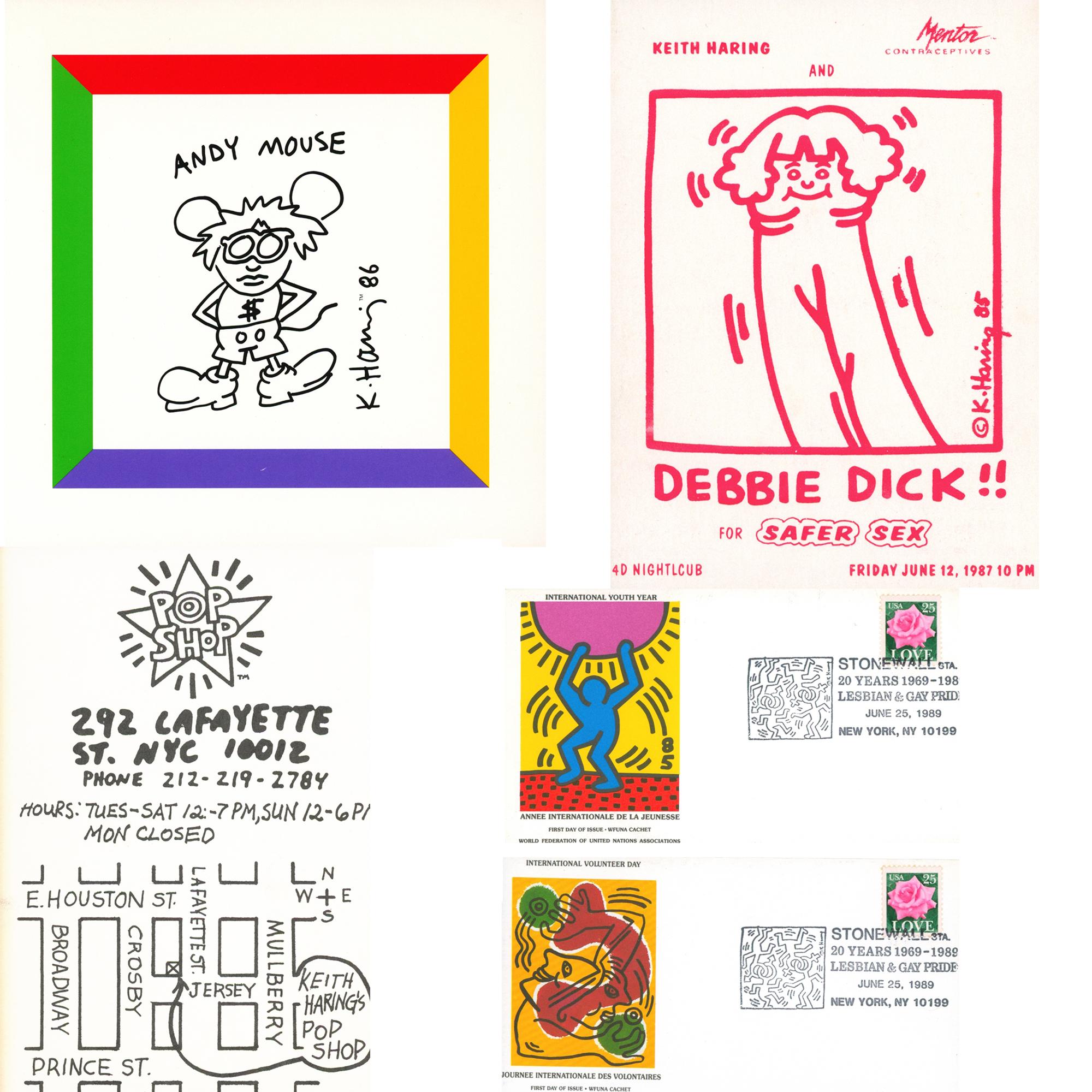 Keith Haring 1987-1996: set of 30 announcements (Keith Haring pop shop) For Sale 3