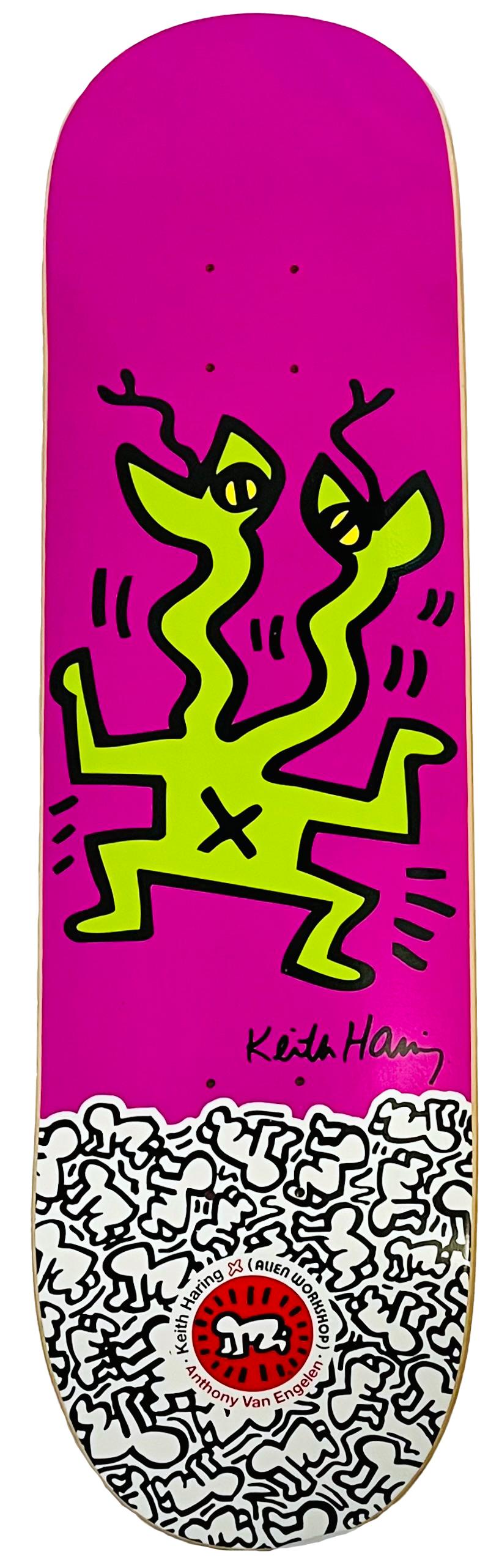 keith haring skateboard drawing