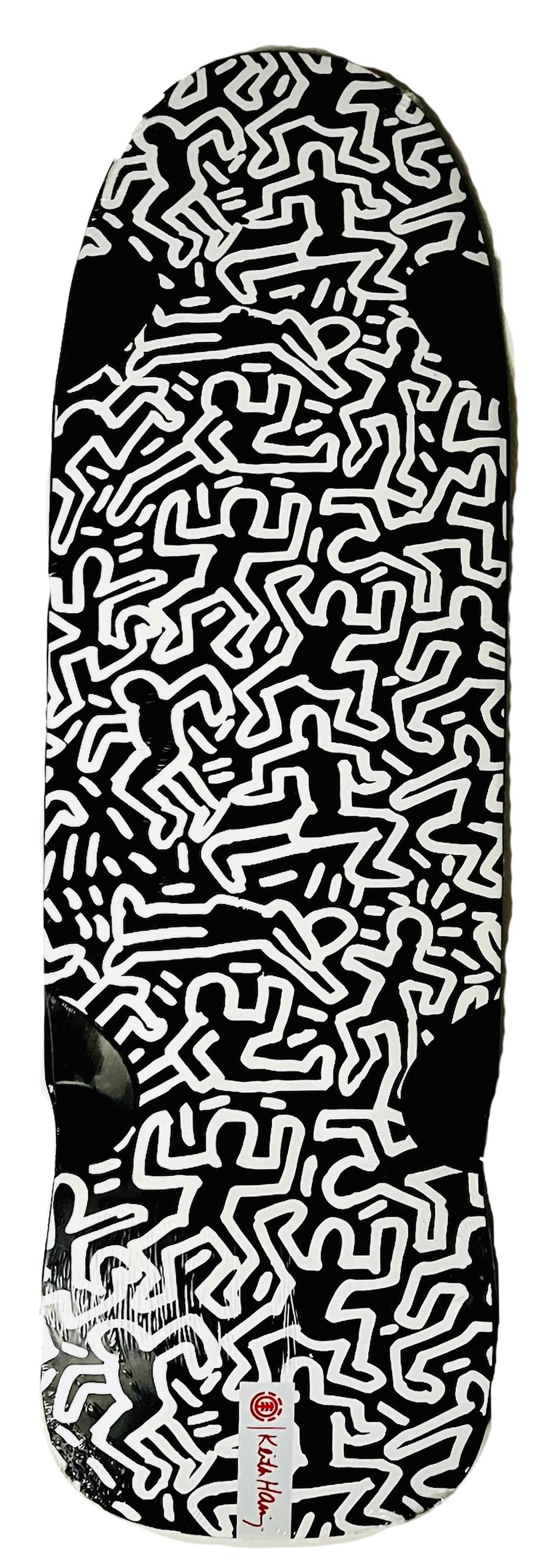 Keith Haring Skateboard Deck (Keith Haring three eyed face) - Pop Art Sculpture by (after) Keith Haring