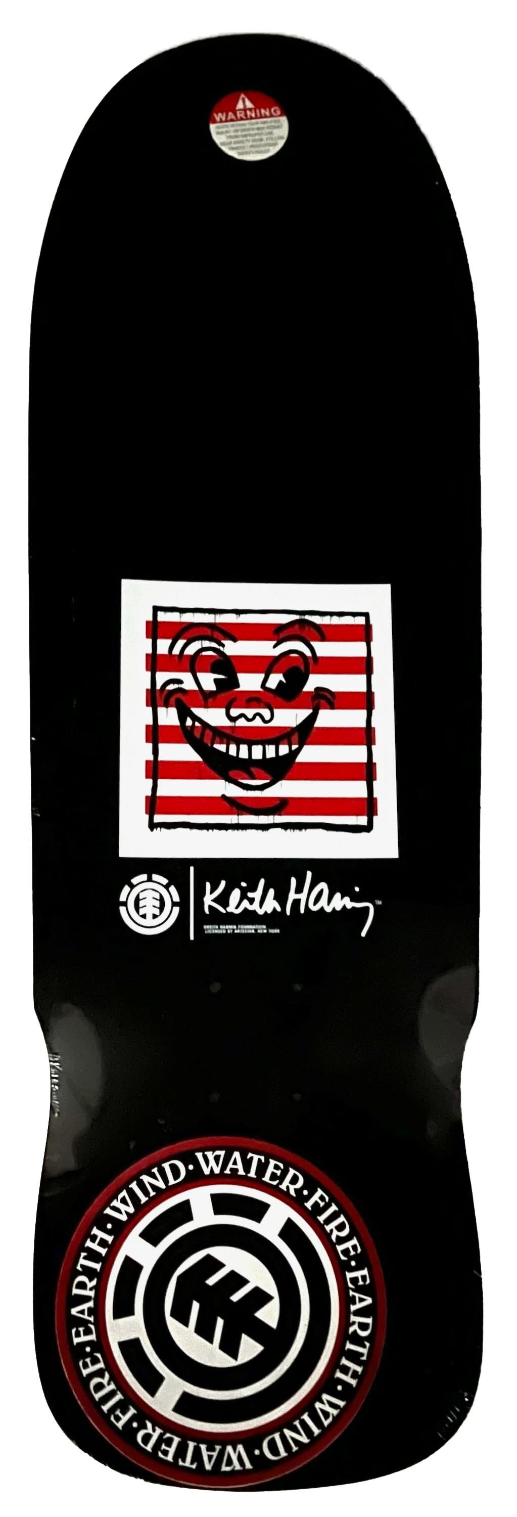 Keith Haring Skateboard Deck 2019:
Sold out, limited edition estate trademarked Keith Haring Skateboard Deck featuring the artist's iconic imagery. This work is from a sold out collaboration between Element skateboards and the Keith Haring