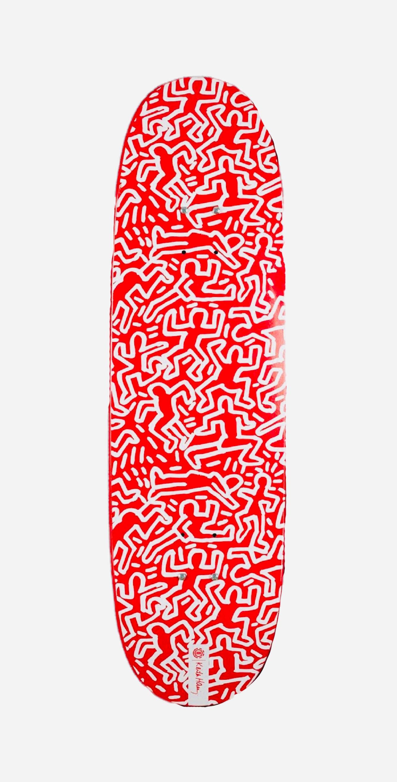 Skateboard-Deckendeck von Keith Haring (Keith Haring mit drei Augen) – Print von (after) Keith Haring