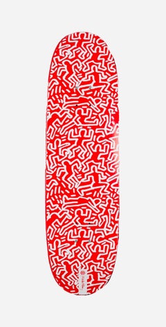 Skateboard-Deckendeck von Keith Haring (Keith Haring mit drei Augen)