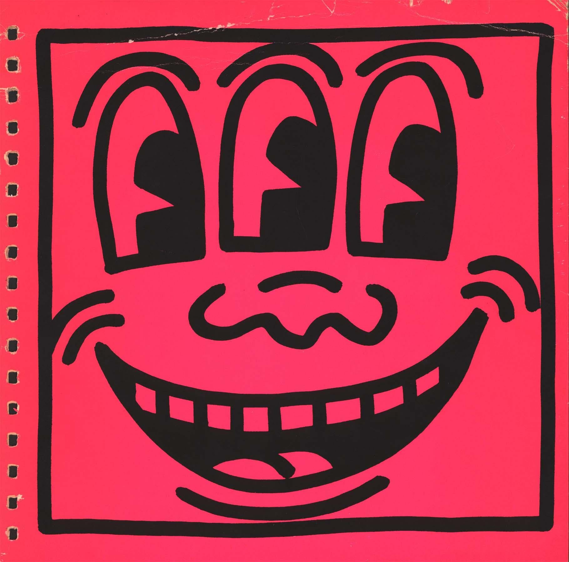 (after) Keith Haring Abstract Print - Keith Haring Three Eyed face 1982 (lithographic cover)