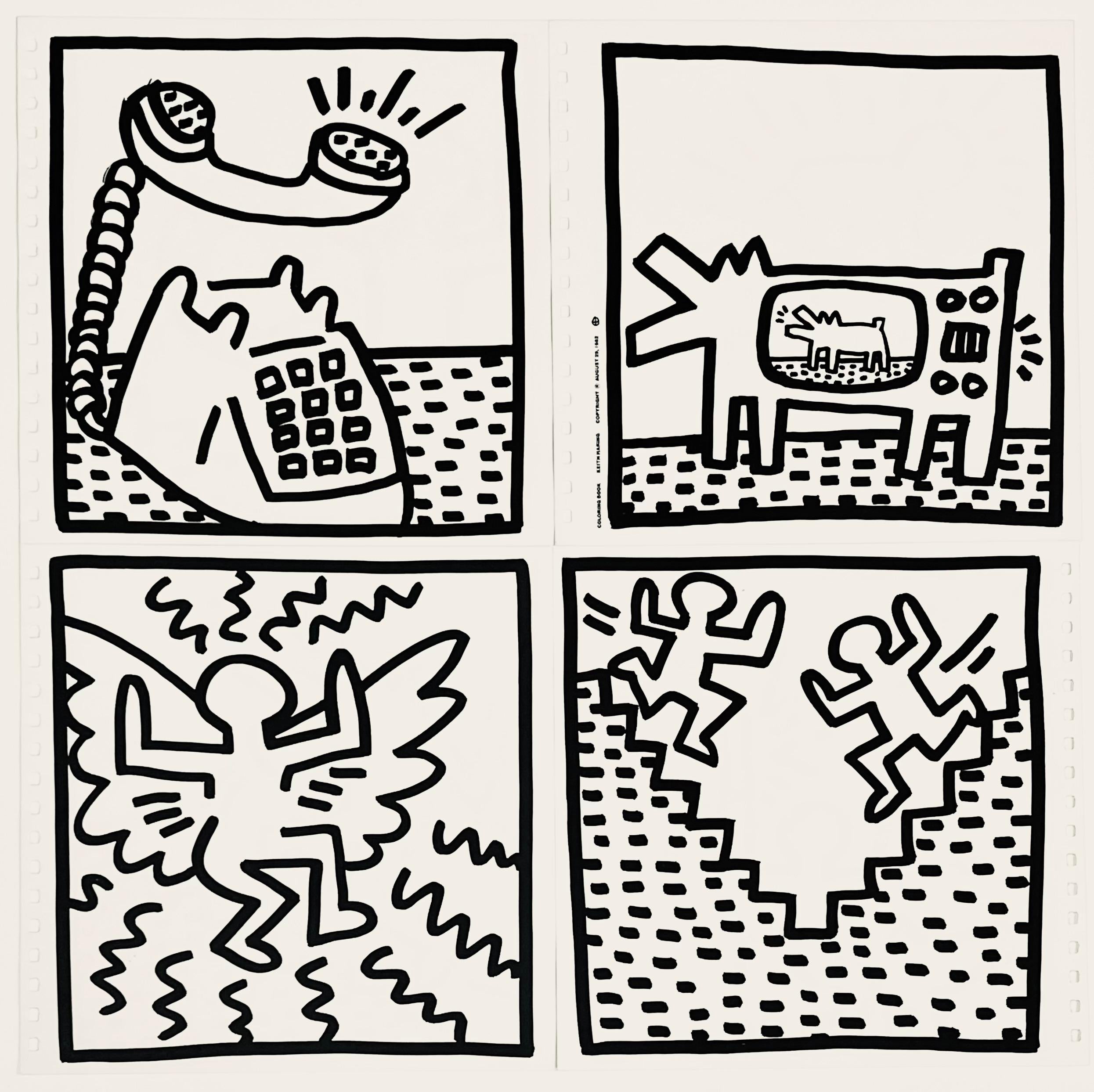 Keith Haring Tony Shafrazi 1982 (set di 4 opere stampate) - Print di (after) Keith Haring