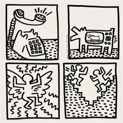 Keith Haring Tony Shafrazi 1982 (set of 4 printed works)