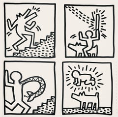 Keith Haring Tony Shafrazi 1982 (set of 4 printed works)