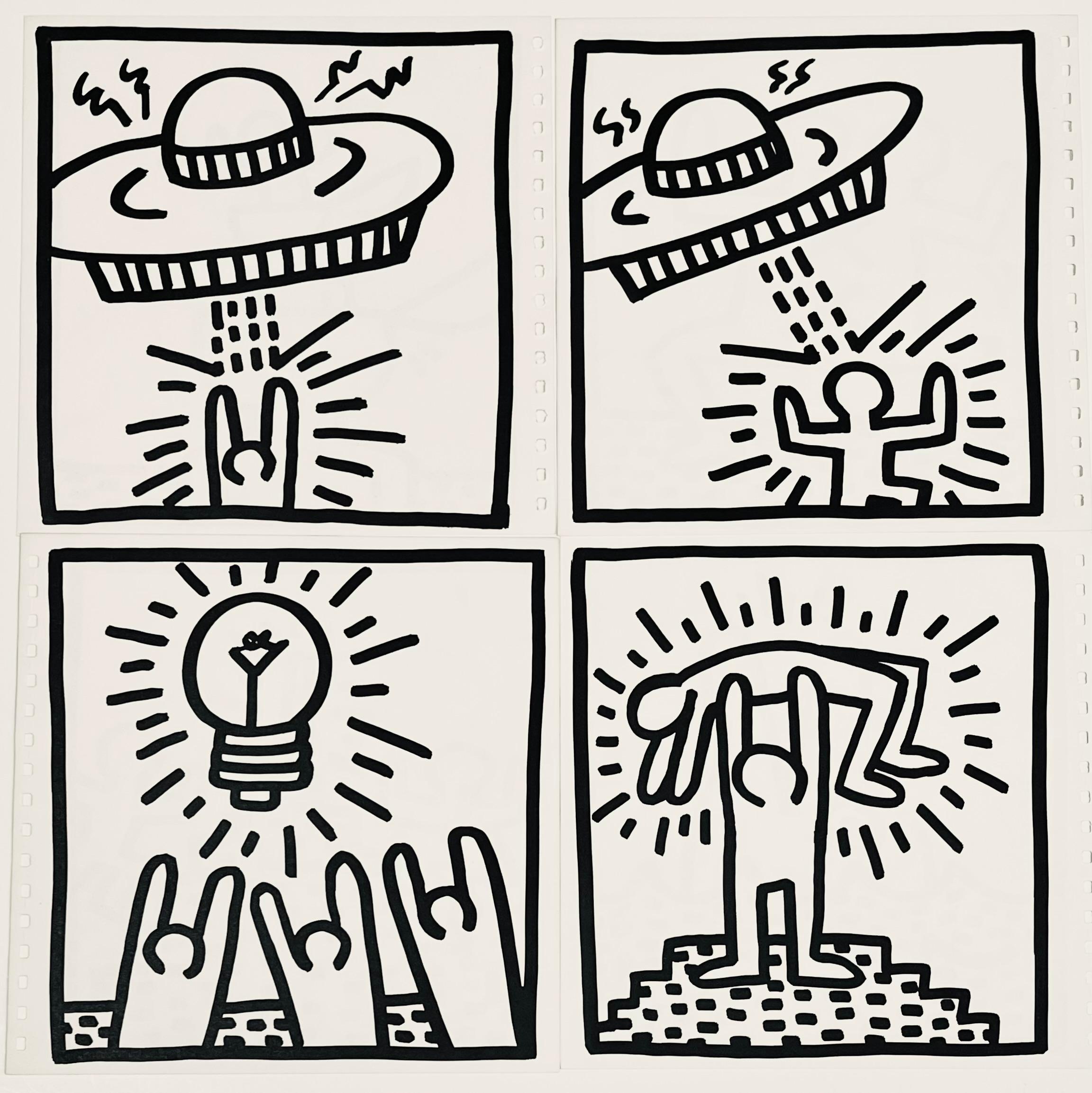 Keith Haring 1982 (set di 4 opere stampate)