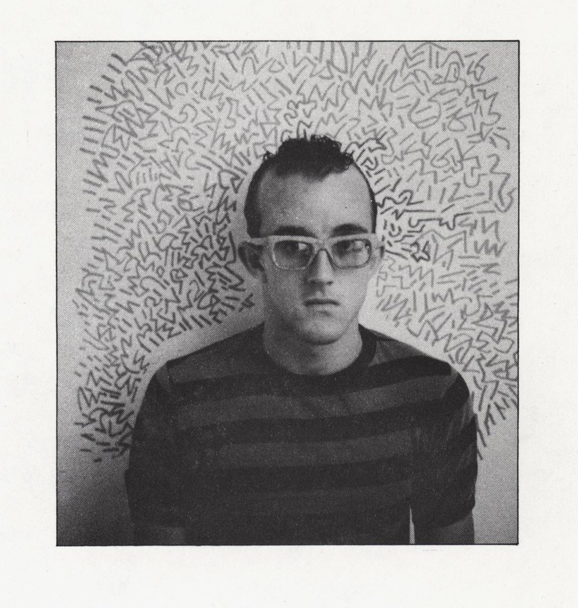 Keith Haring Tony Shafrazi gallery 1982 (Keith Haring resume) - Pop Art Print by (after) Keith Haring
