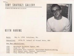 Keith Haring Tony Shafrazi gallery resume