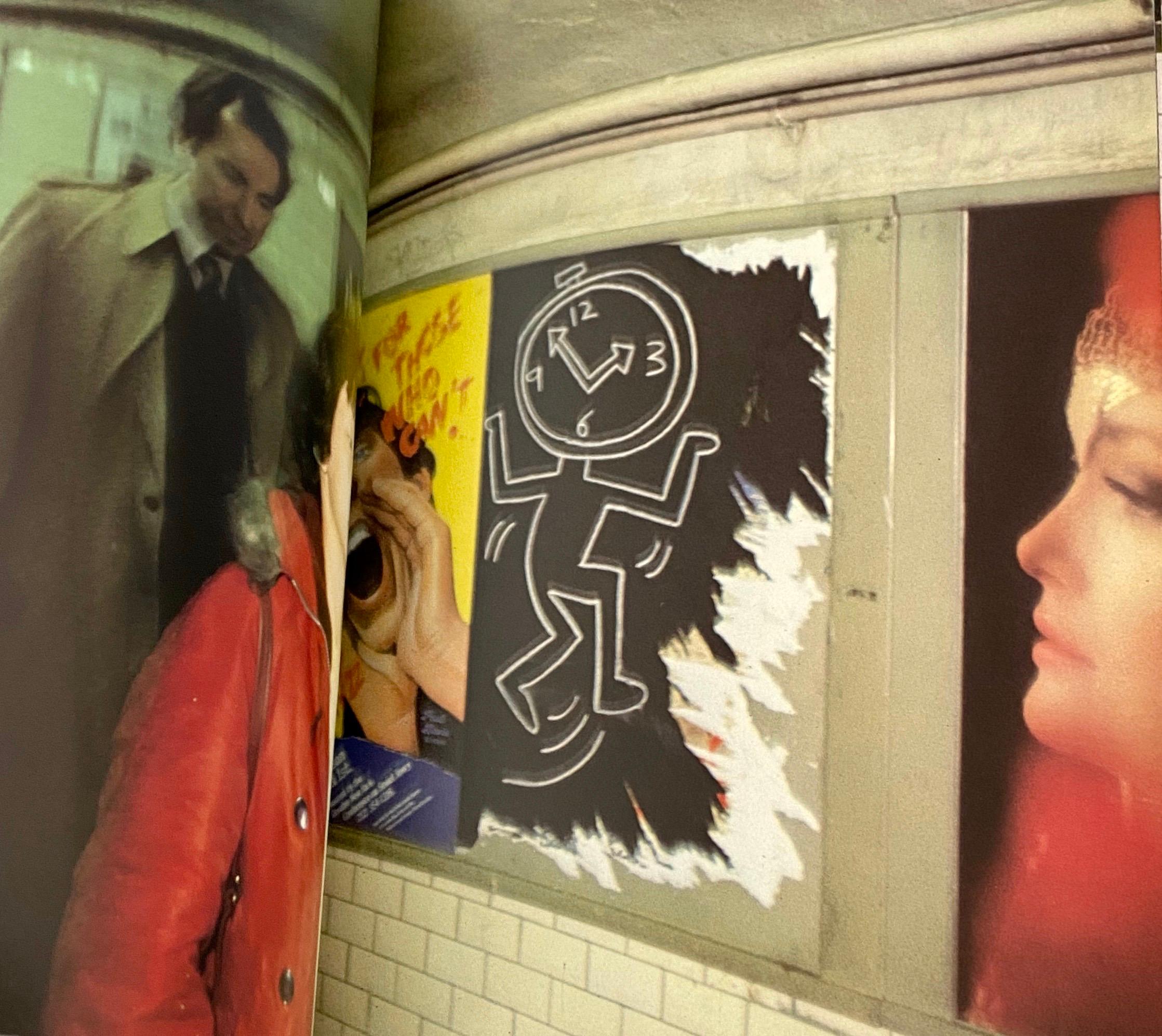 Keith Haring 1984:
Keith Haring, Art in Transit: Subway Drawings with Photos by Tseng Kwong Chi:

This highly collectible & well preserved 1984 Keith Haring monograph examines them much historic & seminal chalk drawings done by Keith Haring on blank