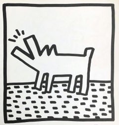 Keith Haring (untitled) barking dog lithograph 1982 (Keith Haring prints)