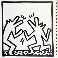 Keith Haring (untitled) Crocodiles lithograph 1982 (Keith Haring prints)