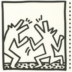 Keith Haring (untitled) Crocodiles lithograph 1982 (vintage Keith Haring)
