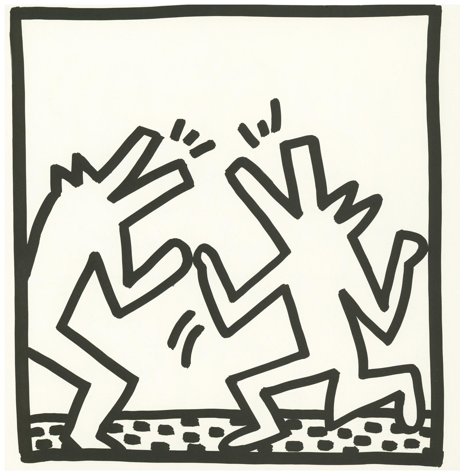 Keith Haring (untitled) Crocodiles lithograph 1982 (vintage Keith Haring) 
