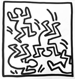 Keith Haring (untitled) dancing figures lithograph 1982 (Keith Haring prints)