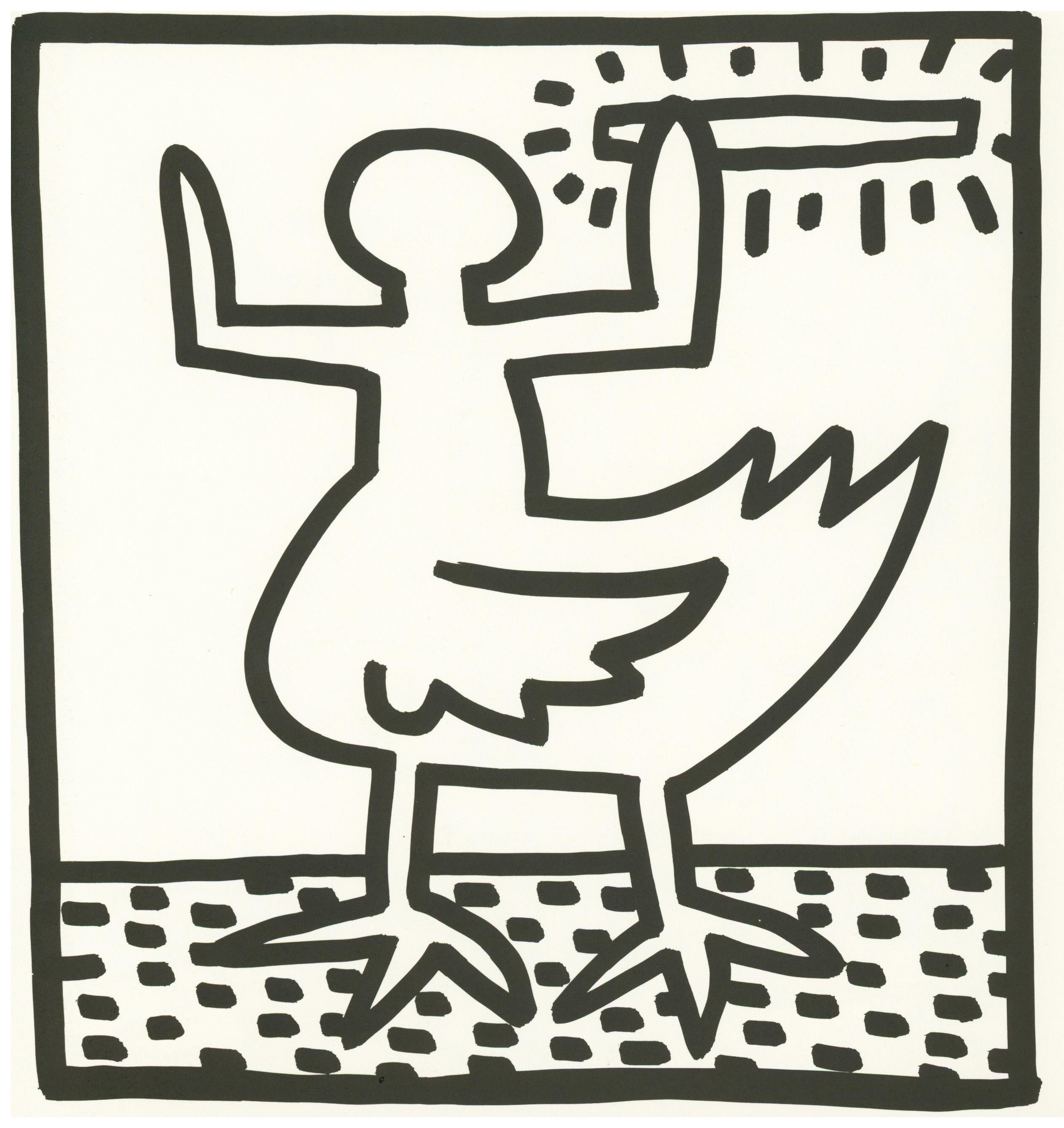 (after) Keith Haring Animal Print - Keith Haring (untitled) Duck lithograph 1982 (Keith Haring prints) 