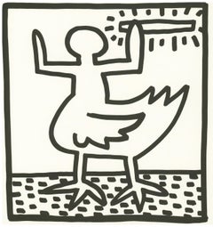 Keith Haring (untitled) Duck lithograph 1982 (Keith Haring prints) 