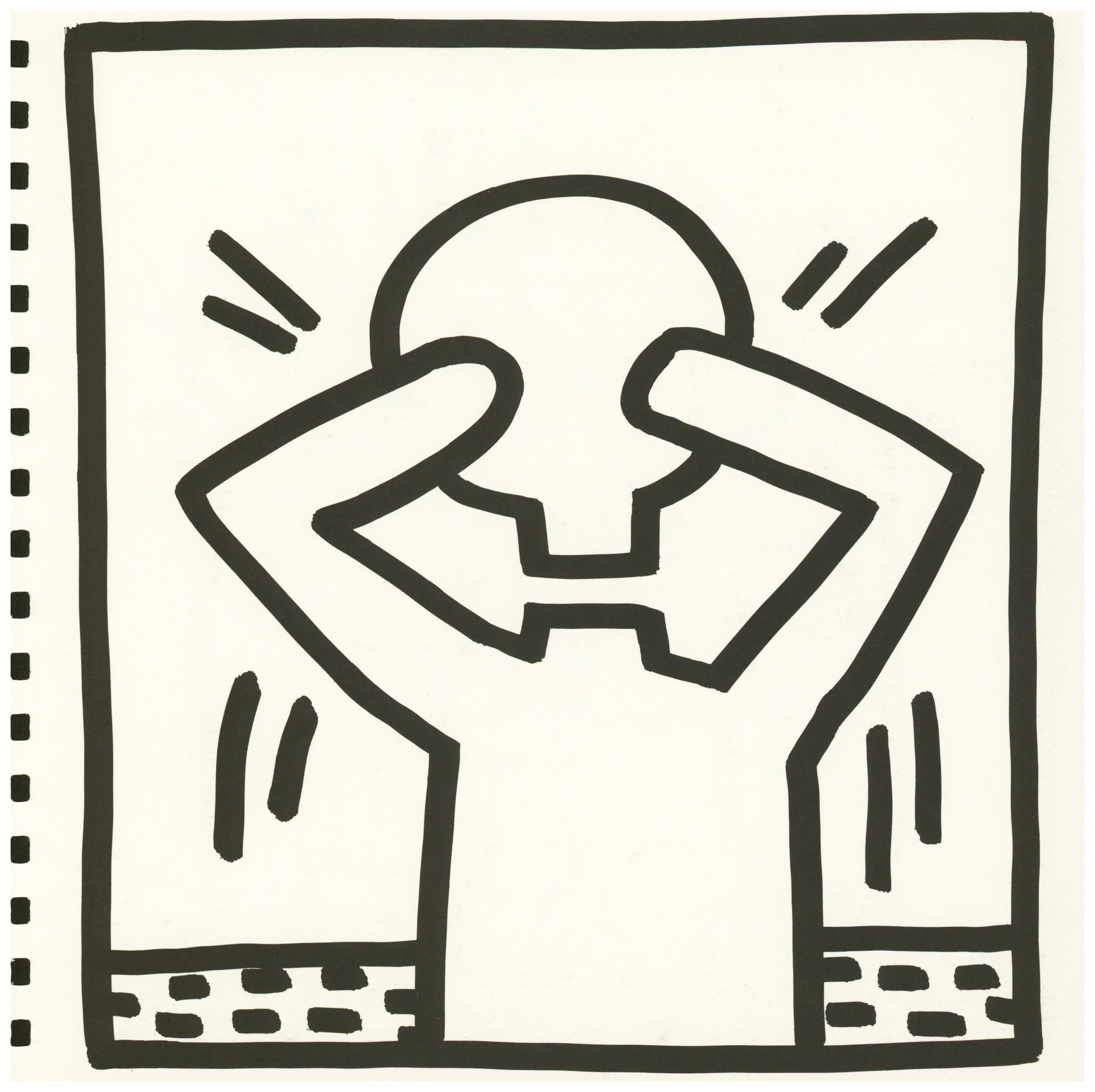 Keith Haring (untitled) figurative lithograph 1982 (Keith Haring prints) - Print by (after) Keith Haring