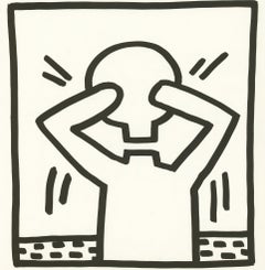 Keith Haring (untitled) figurative lithograph 1982 (Keith Haring prints)