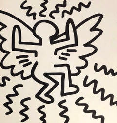Vintage Keith Haring (untitled) Flying Angel lithograph 1982