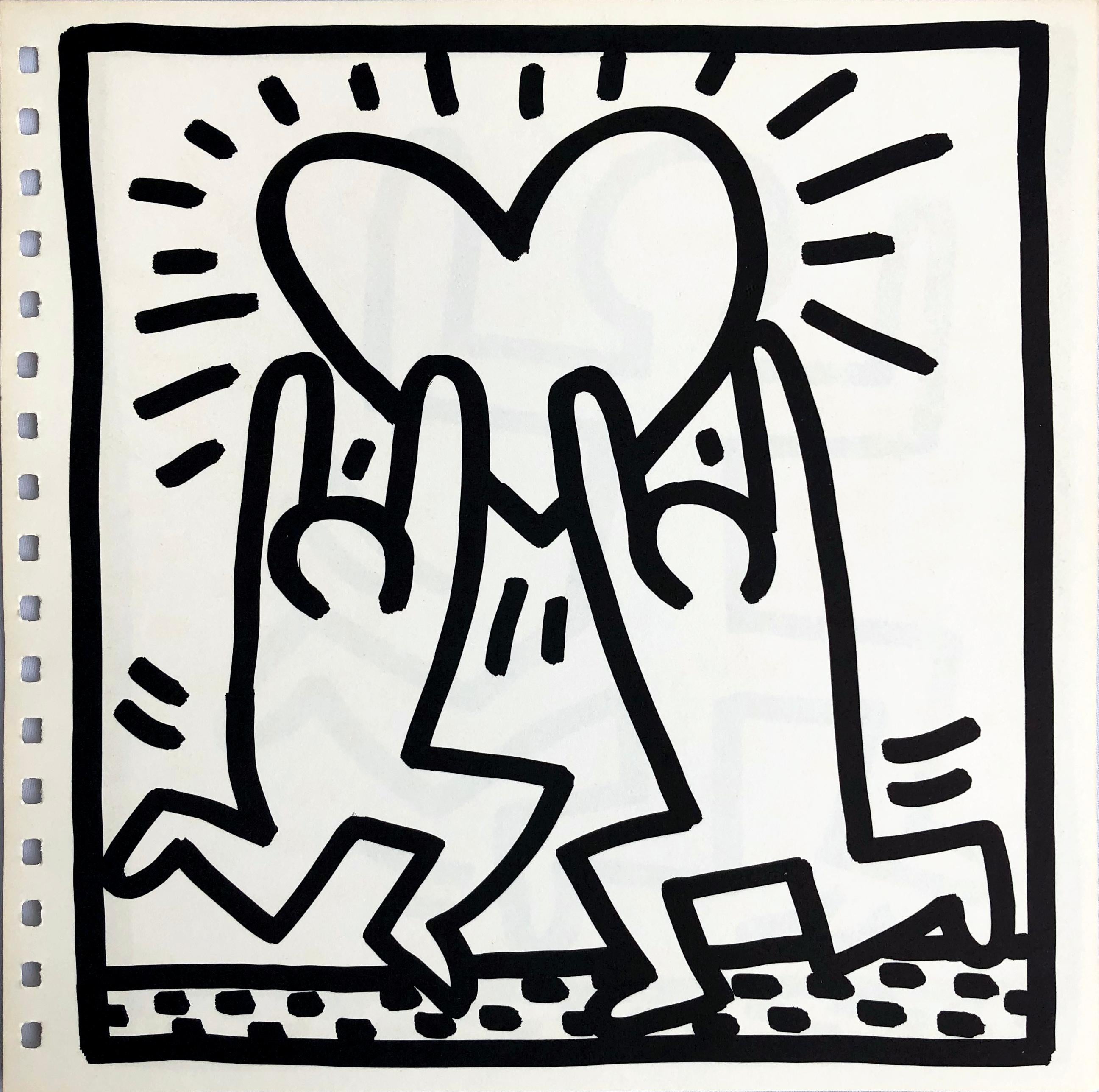 Keith Haring (untitled) Heart lithograph 1982 (Keith Haring heart) - Print by (after) Keith Haring