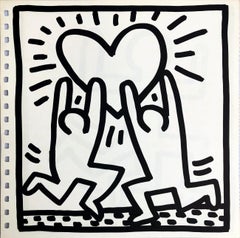 Keith Haring (untitled) Heart lithograph 1982 (Keith Haring heart)