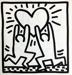 Keith Haring (untitled) Heart lithograph 1982 (Keith Haring heart)