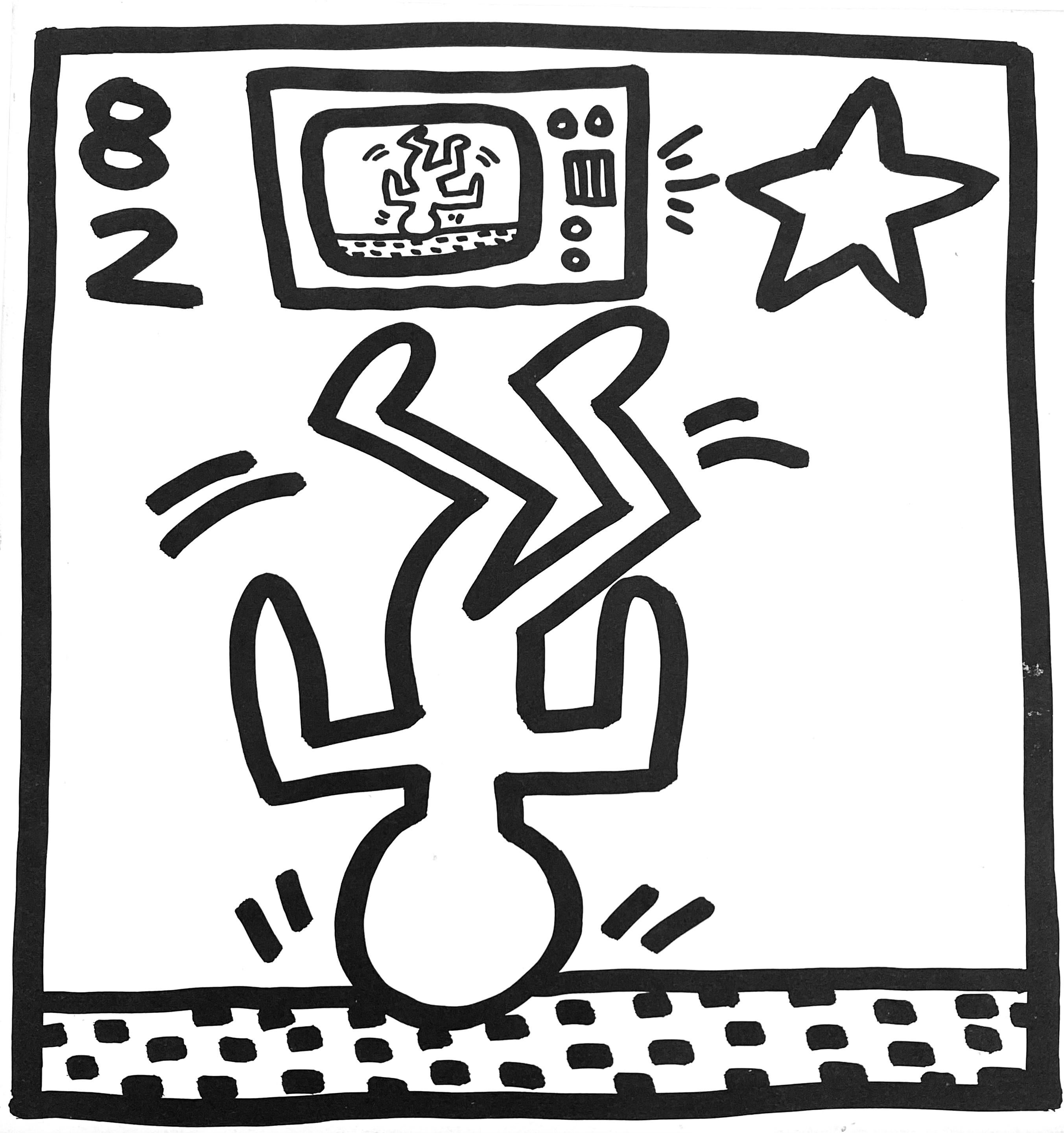 Keith Haring (untitled) lithograph 1982 (Keith Haring prints) - Pop Art Print by (after) Keith Haring