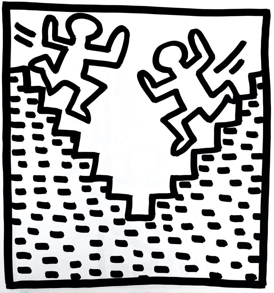 (after) Keith Haring Figurative Print - Keith Haring (untitled) lithograph 1982 (Keith Haring prints)